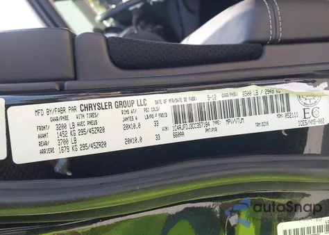 2012 Jeep Grand Cherokee Srt8 from USA, damaged, VIN 1C4RJFDJ3CC357184